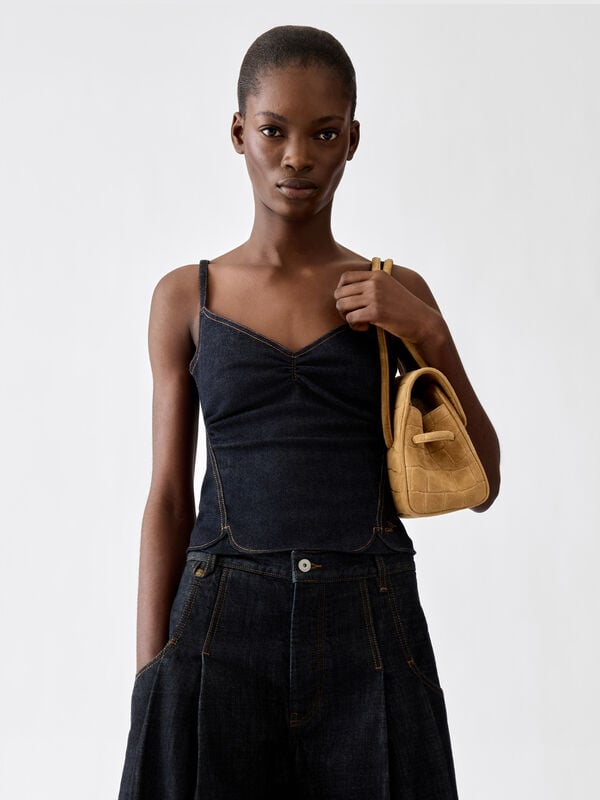 The de-Nîmes Pina denim top jacquemus the de n mes pina denim top