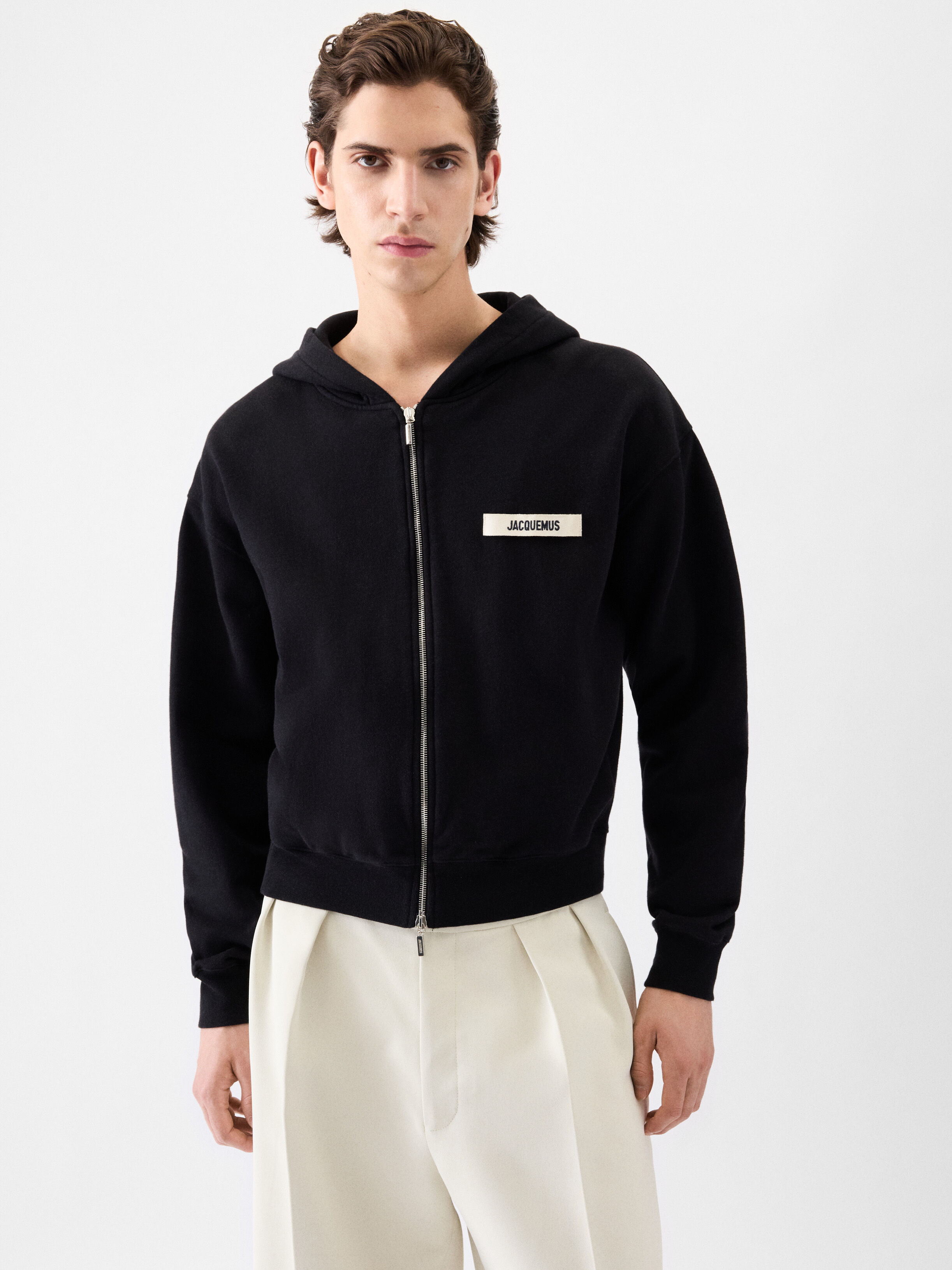 The Gros Grain zipped hoodie, Black | JACQUEMUS UAE