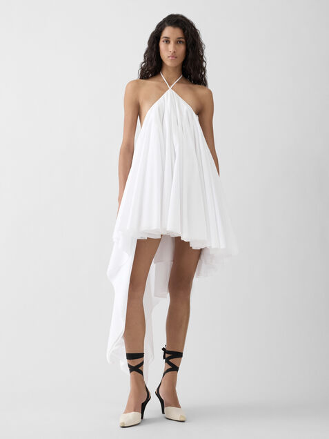 jacquemus white halter dress Shop while the mid