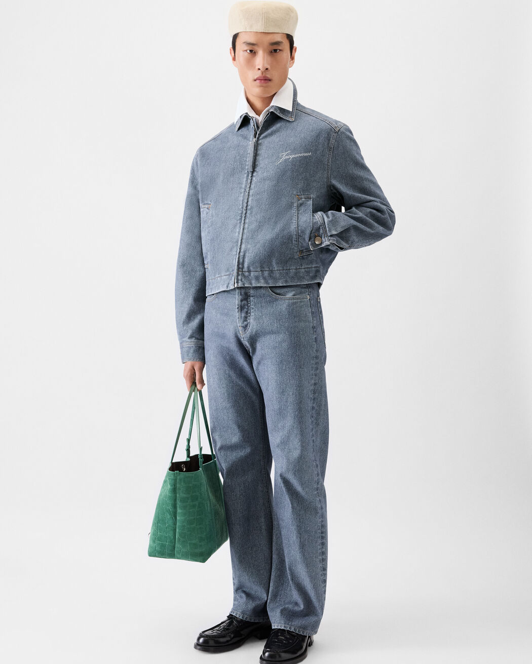 The Canevas de-Nîmes denim jacket jacquemus the canevas de n mes denim jacket