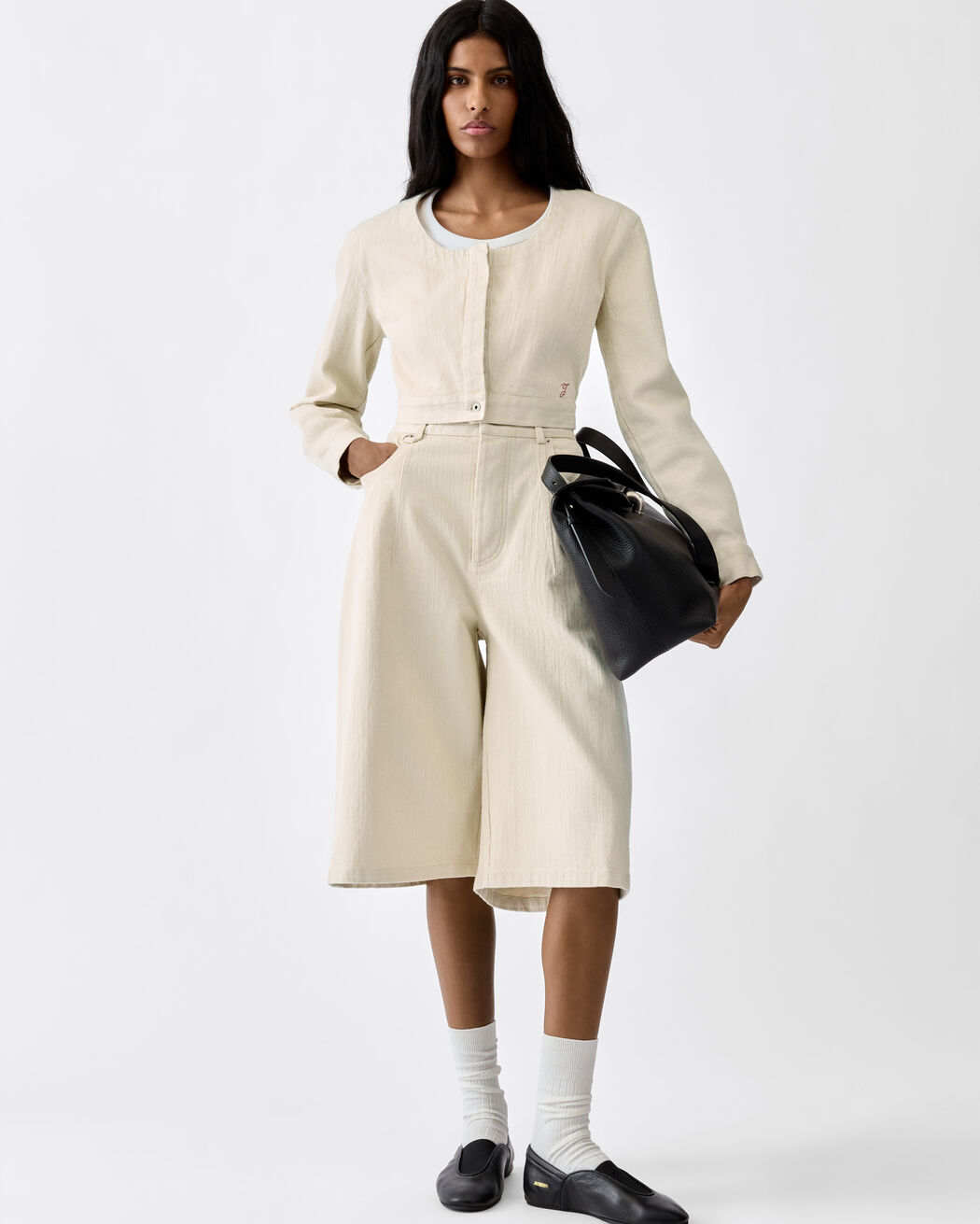 بلوزة دنيم The de-Nîmes Flipper jacquemus بلوزة دنيم the de n mes flipper