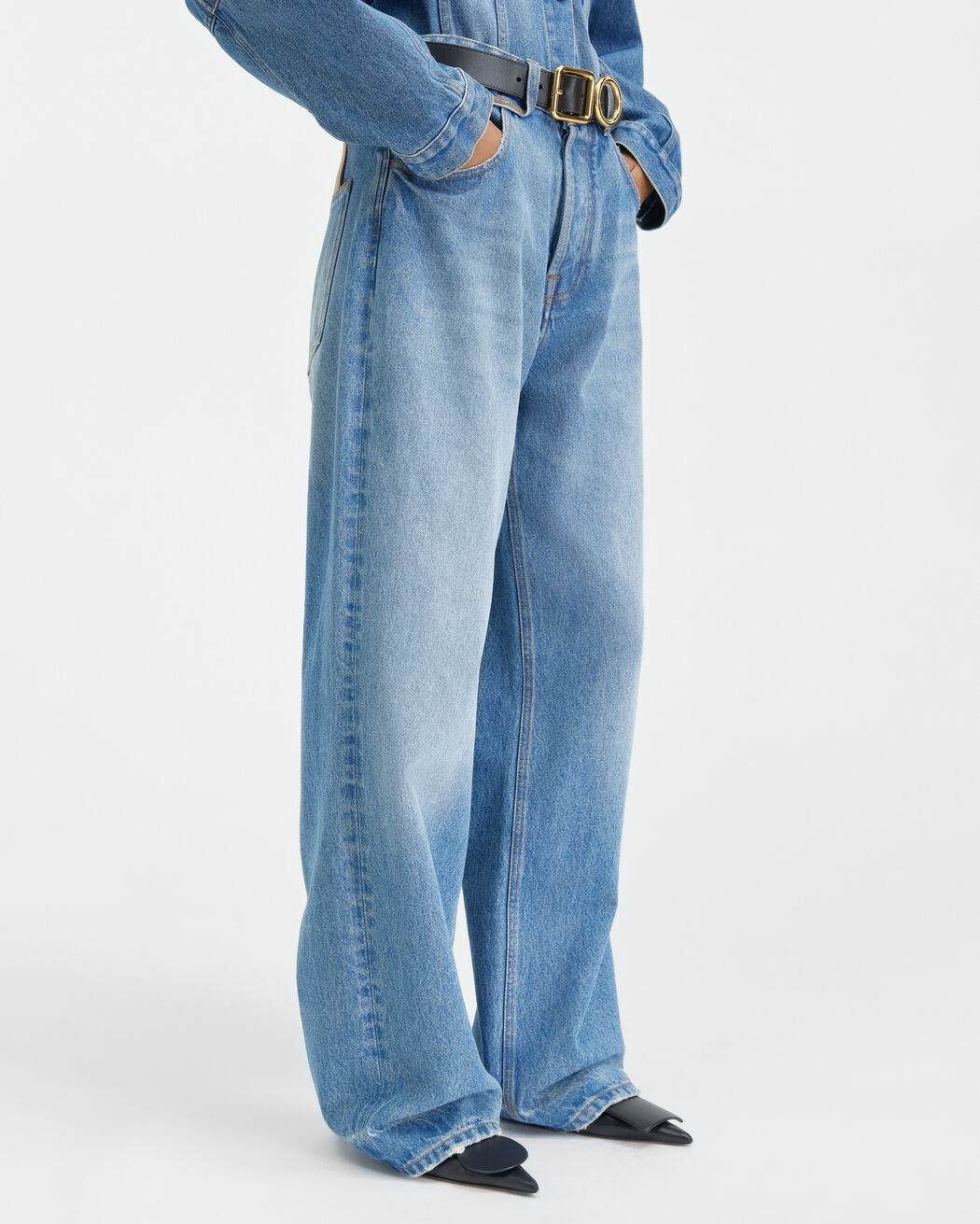 The wide de-Nîmes denim pants jacquemus the wide de n mes denim pants