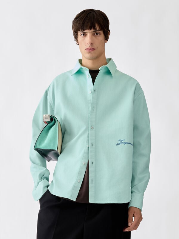 The de-Nîmes Simon denim shirt jacquemus the de n mes simon denim shirt