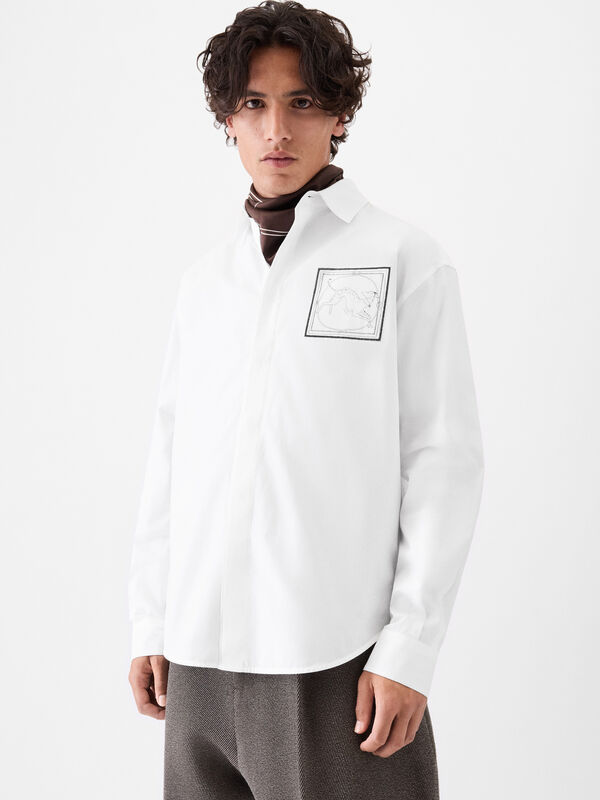 The Simon long-sleeve shirt jacquemus the simon long sleeve shirt