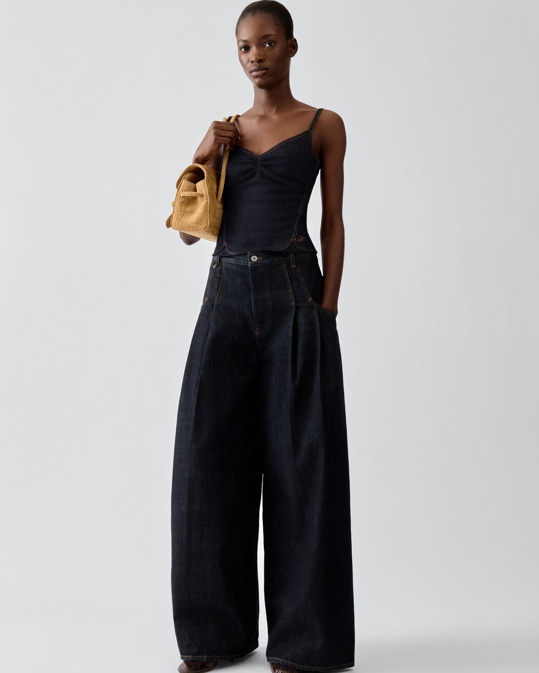 The de-Nîmes Pina denim top jacquemus the de n mes pina denim top