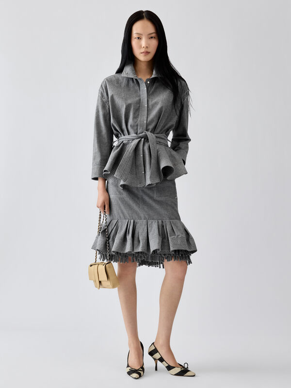 The Cabana de-Nîmes denim skirt jacquemus the cabana de n mes denim skirt