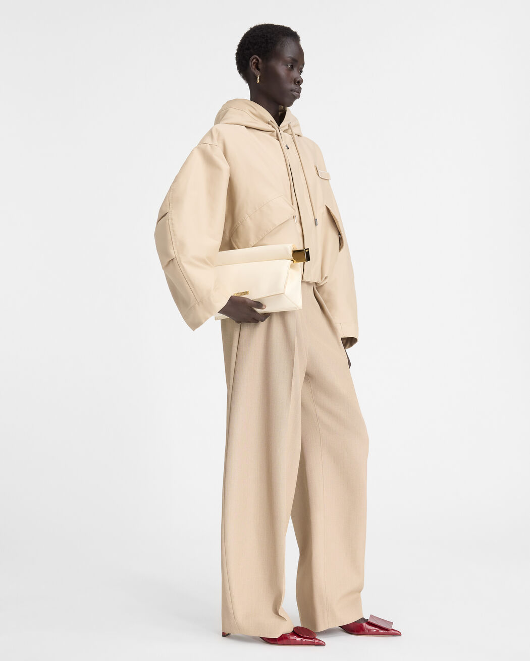 The Caraco cropped parka jacquemus the caraco cropped parka
