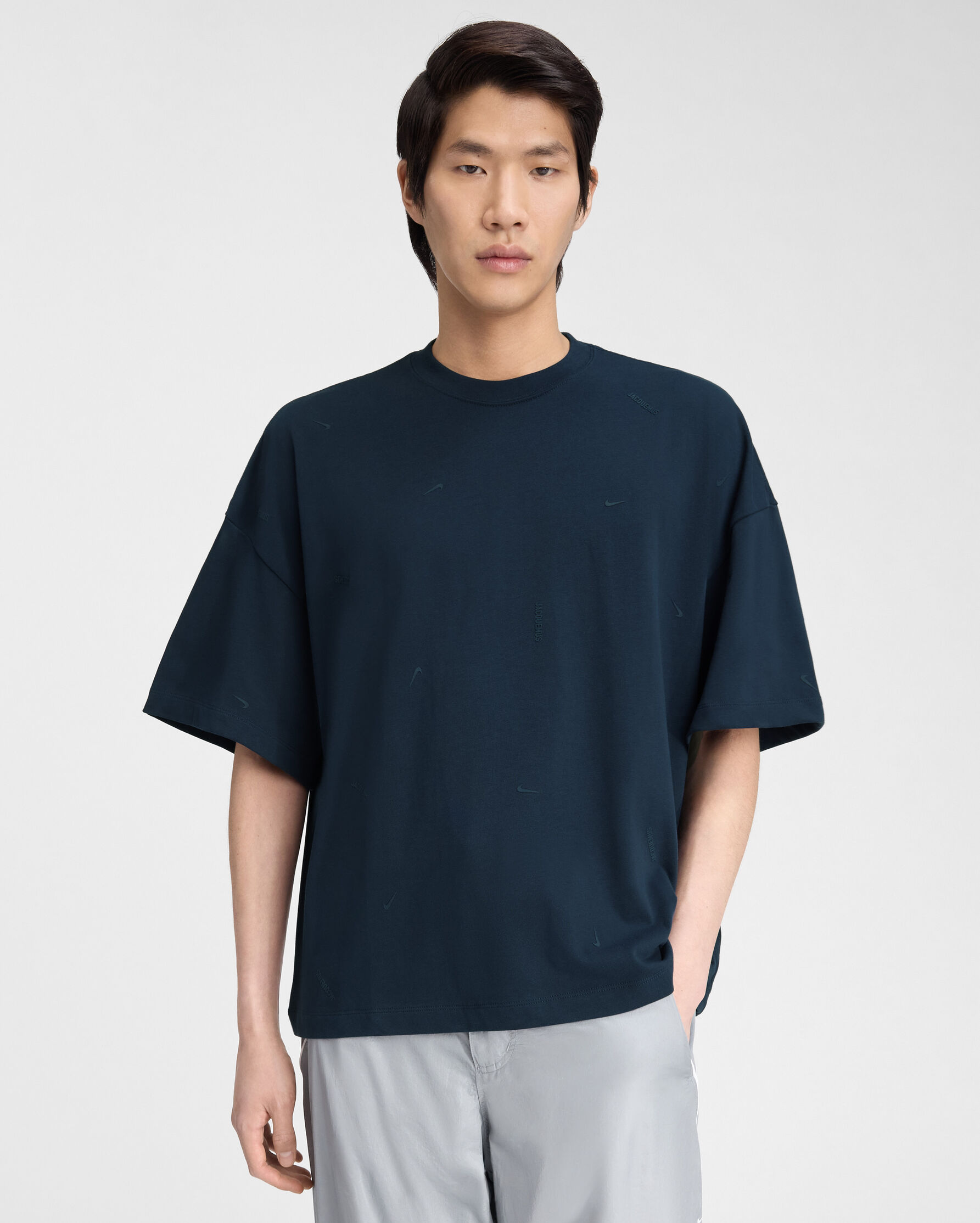 The JACQUEMUS+NIKE multi logo t-shirt, Blue | JACQUEMUS UAE