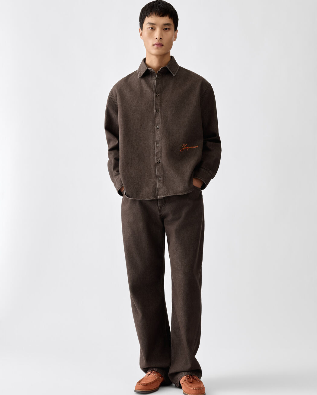 The de-Nîmes Simon denim shirt jacquemus the de n mes simon denim shirt