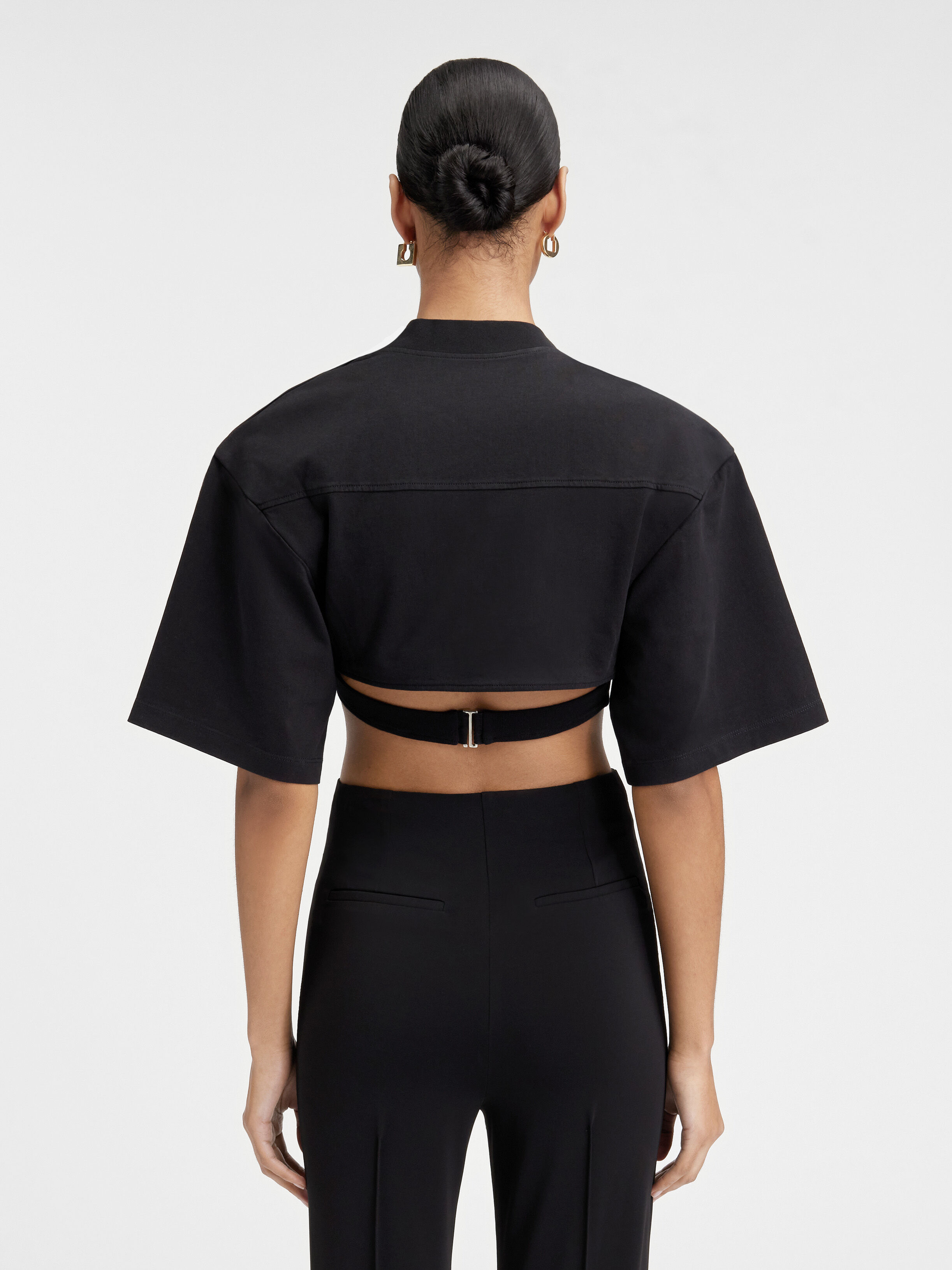 The Bahia cropped t-shirt, Black | JACQUEMUS UAE