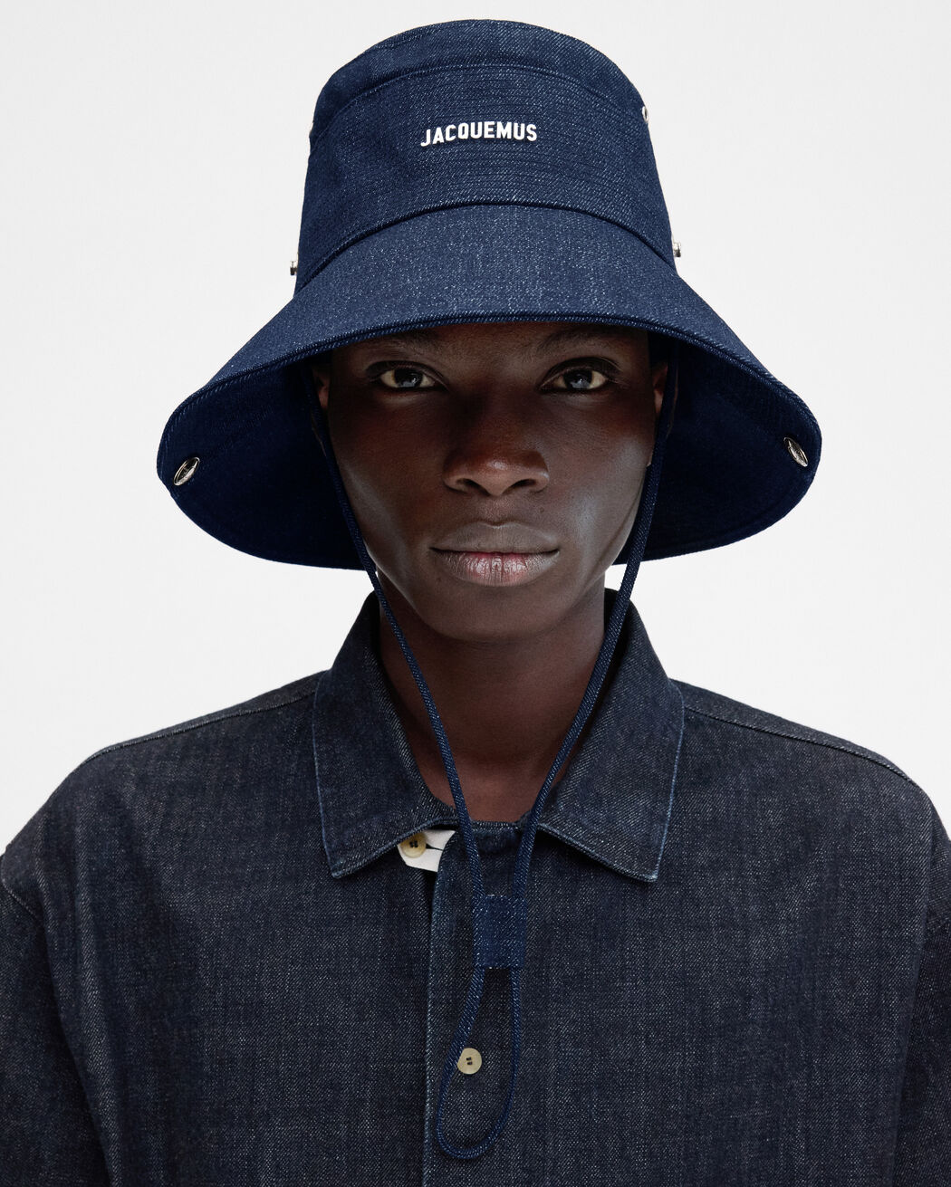 The de-Nîmes denim bucket hat jacquemus the de n mes denim bucket hat