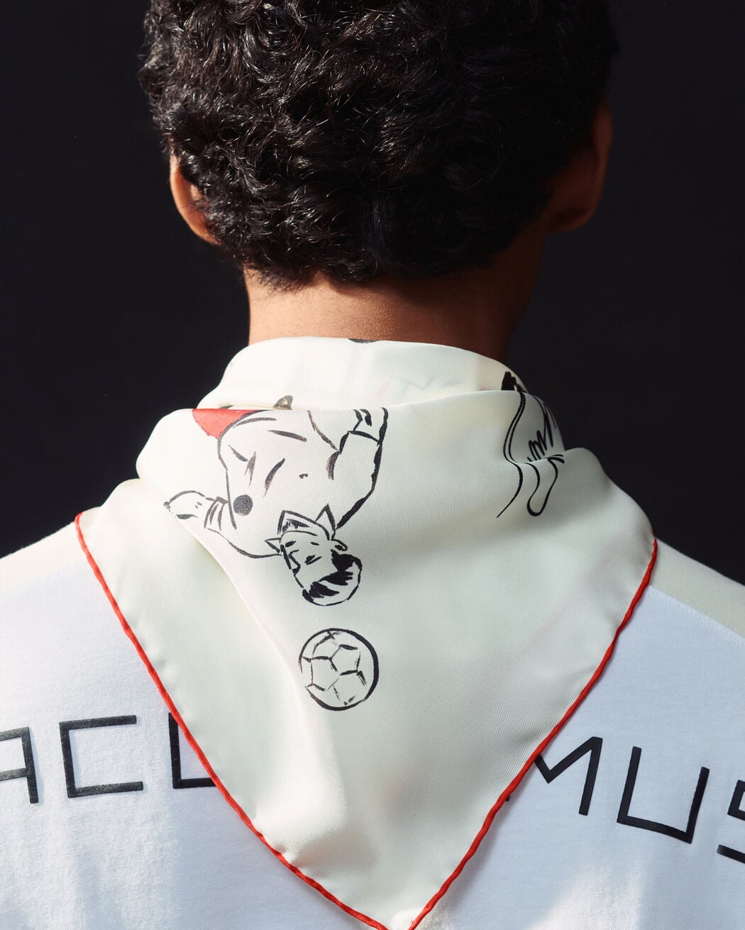 The Supporter silk scarf jacquemus the supporter silk scarf