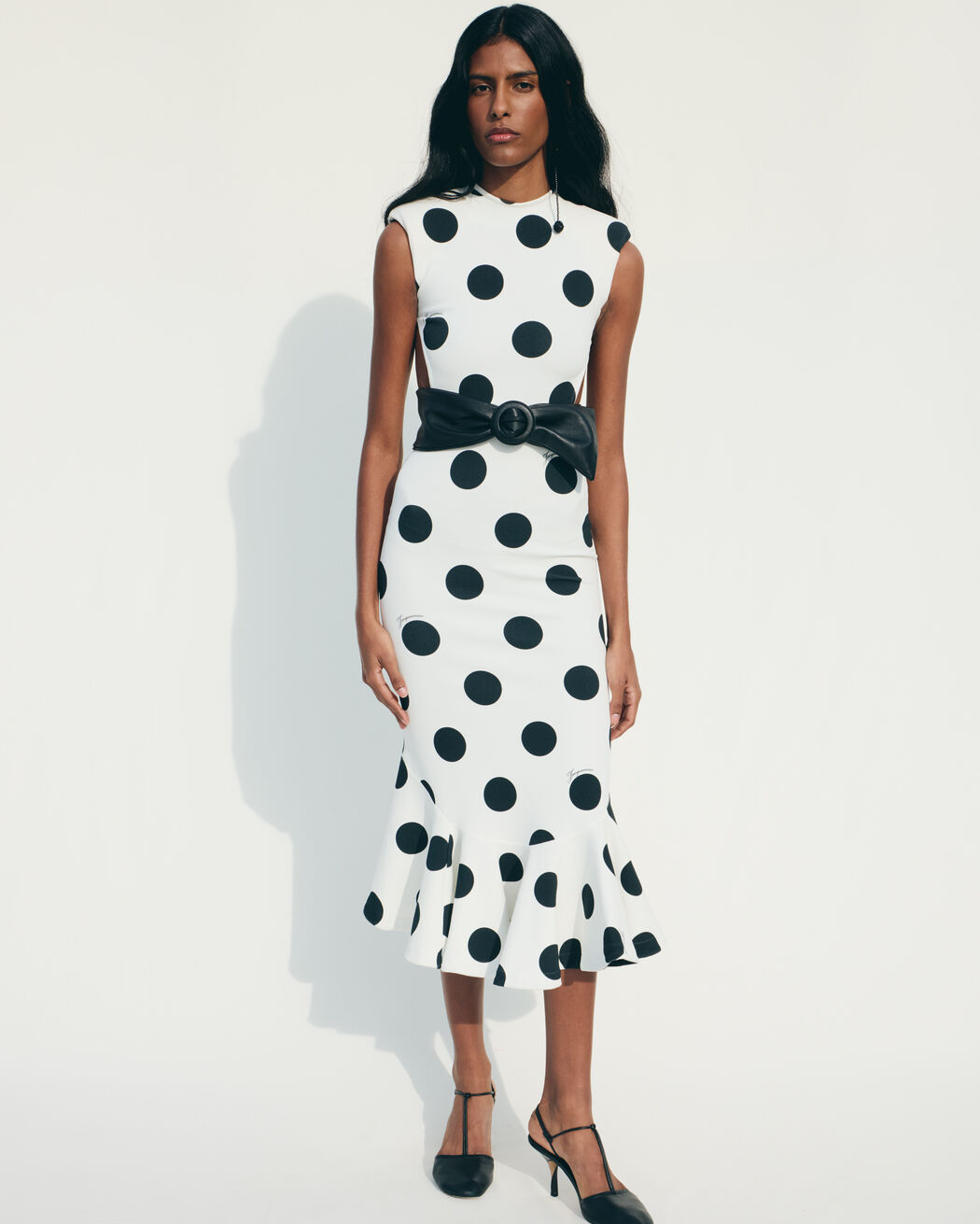 The Palmier dress with dots jacquemus the palmier dress with dots