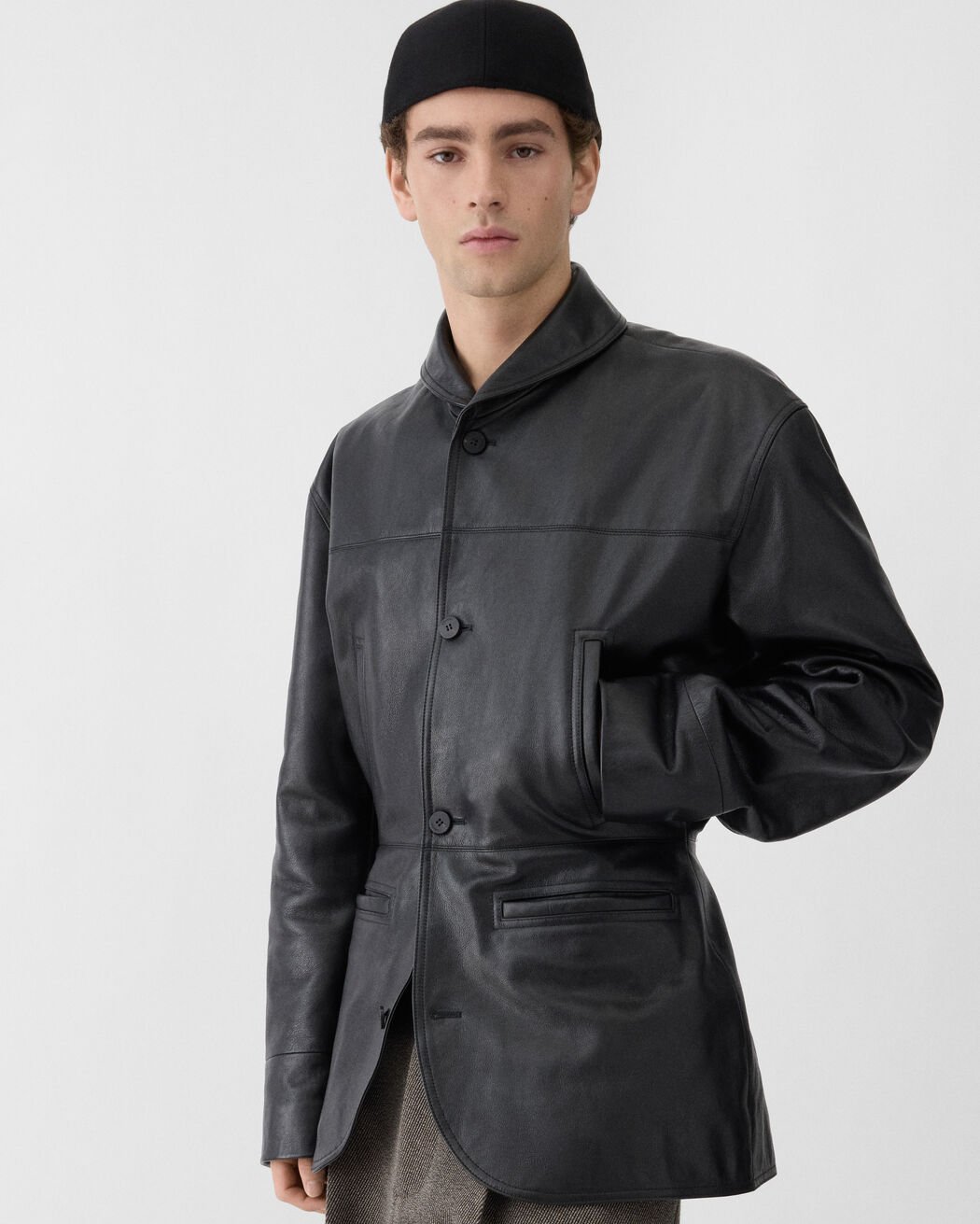 The Gardian Leather Jacket jacquemus the gardian leather jacket