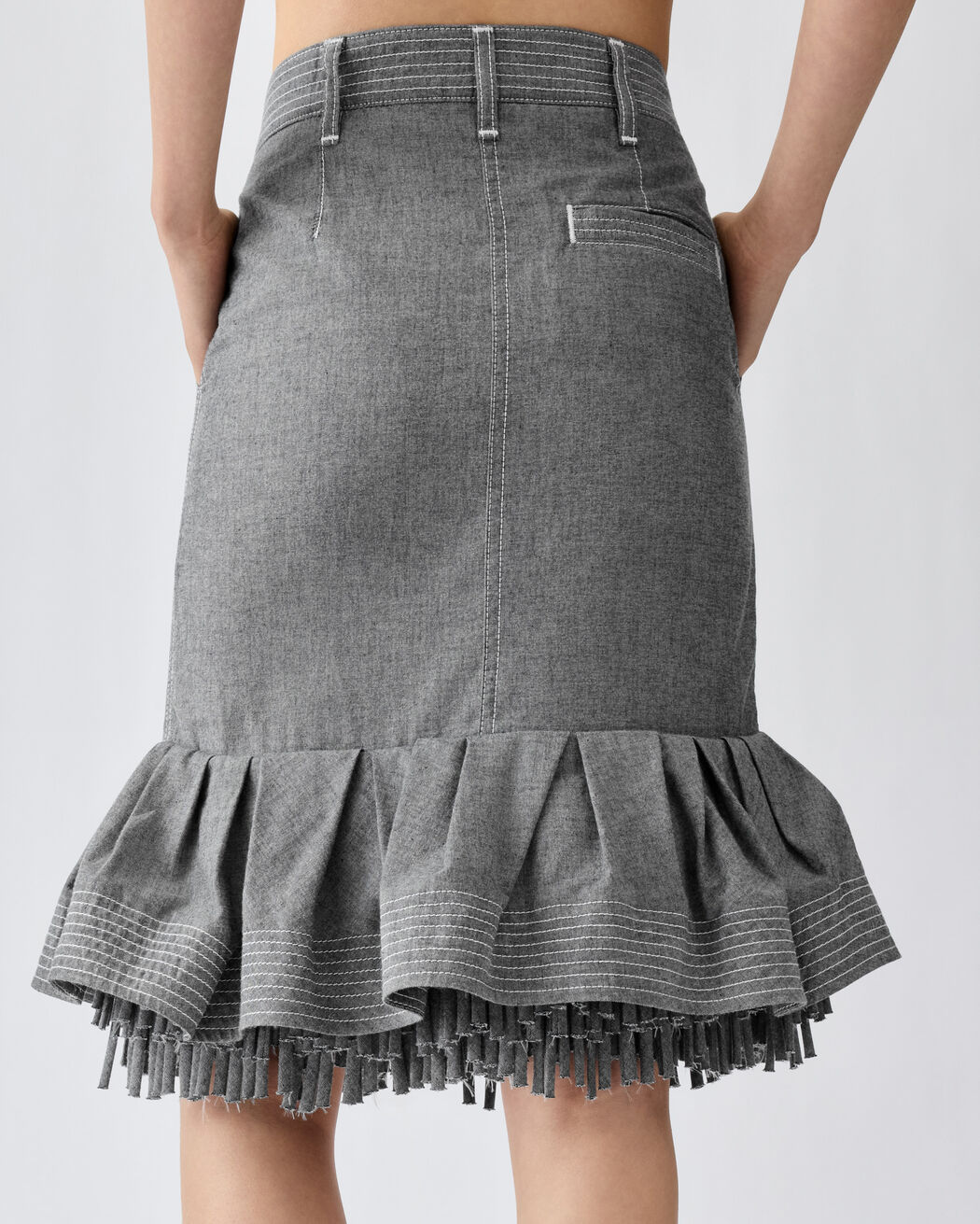 The Cabana de-Nîmes denim skirt jacquemus the cabana de n mes denim skirt