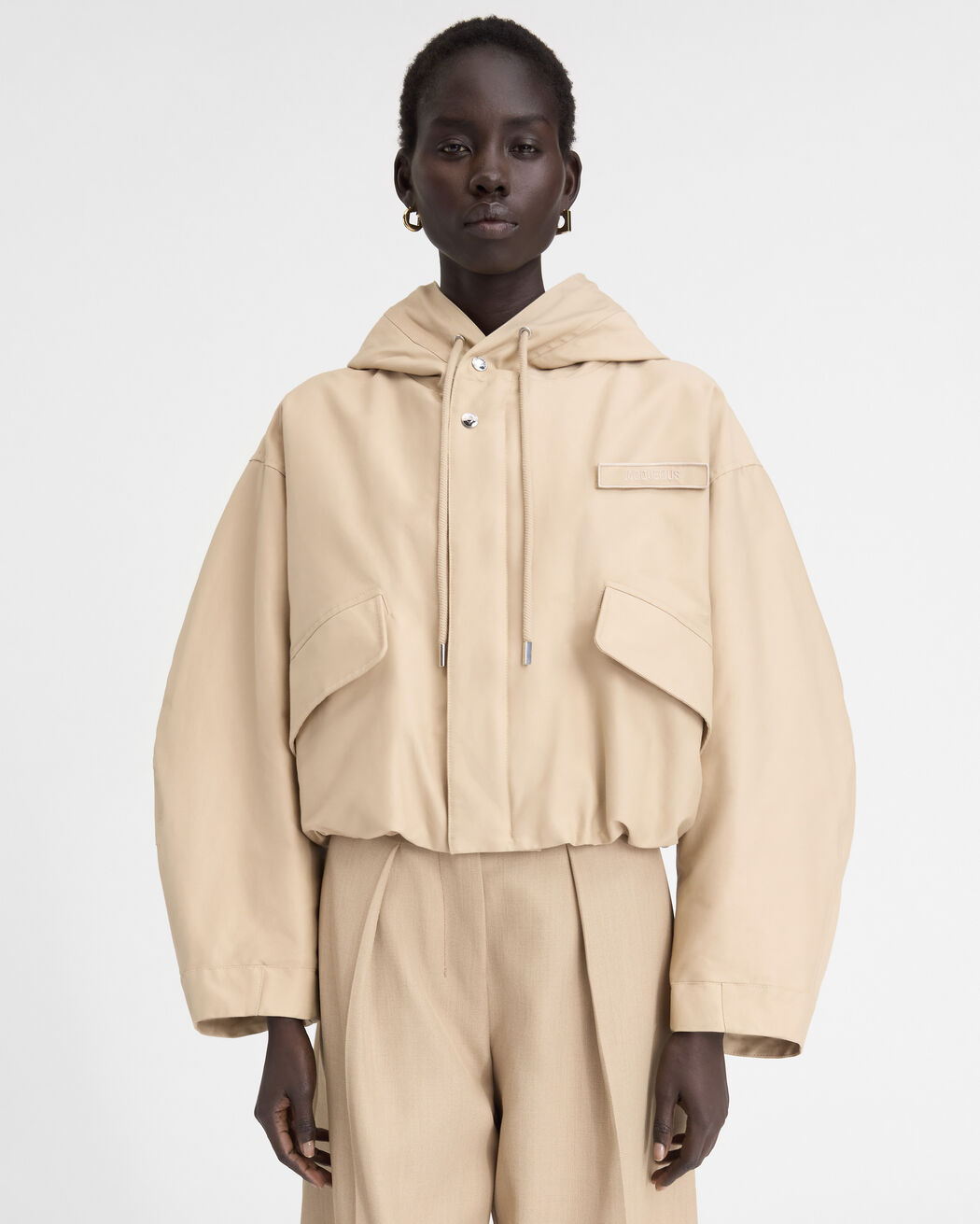 The Caraco cropped parka jacquemus the caraco cropped parka