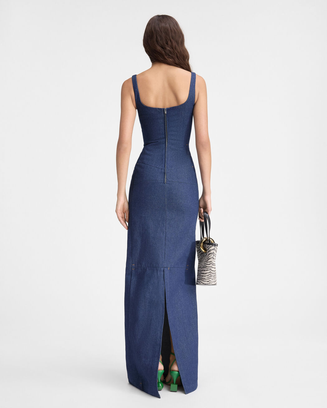 The de-Nîmes Spoglio denim dress jacquemus the de n mes spoglio denim dress