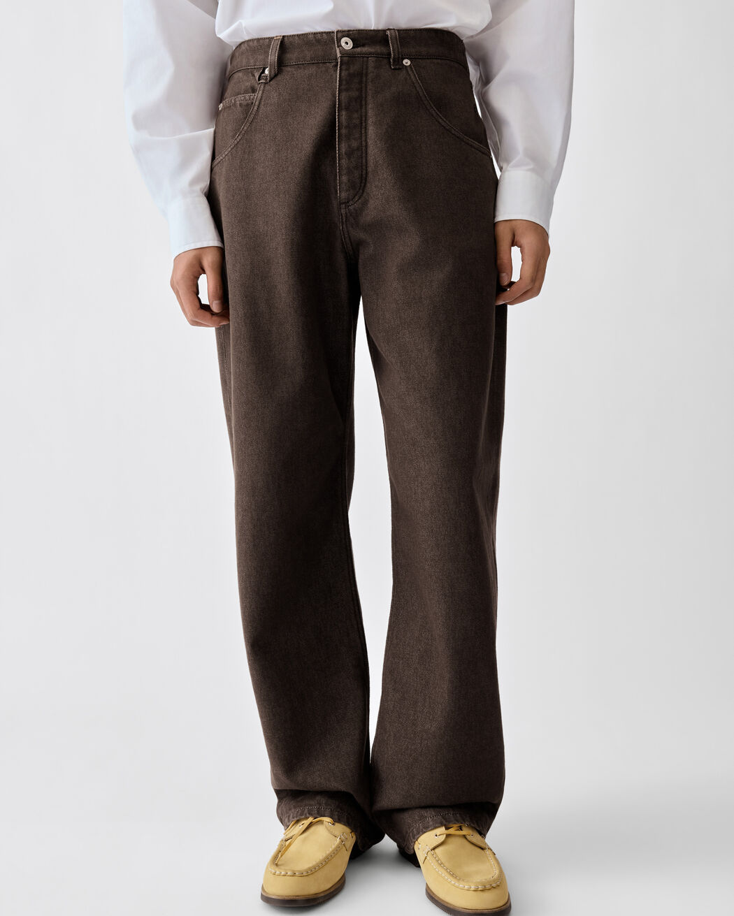 The de-Nîmes Tempo denim pants jacquemus the de n mes tempo denim pants