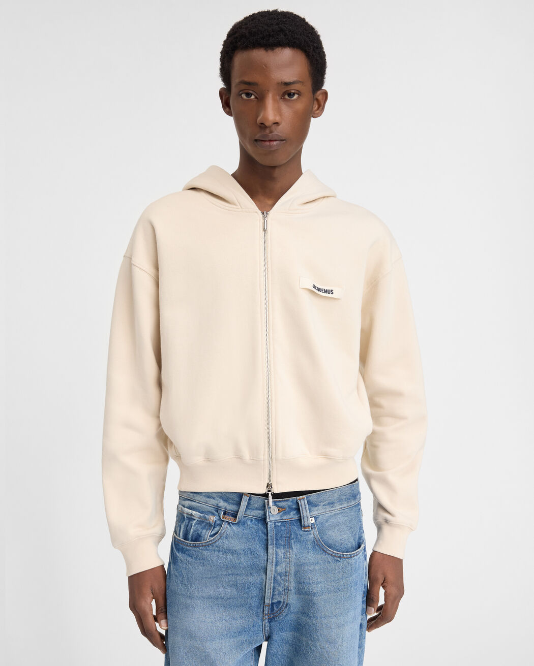 The Gros Grain zipped hoodie jacquemus the gros grain zipped hoodie