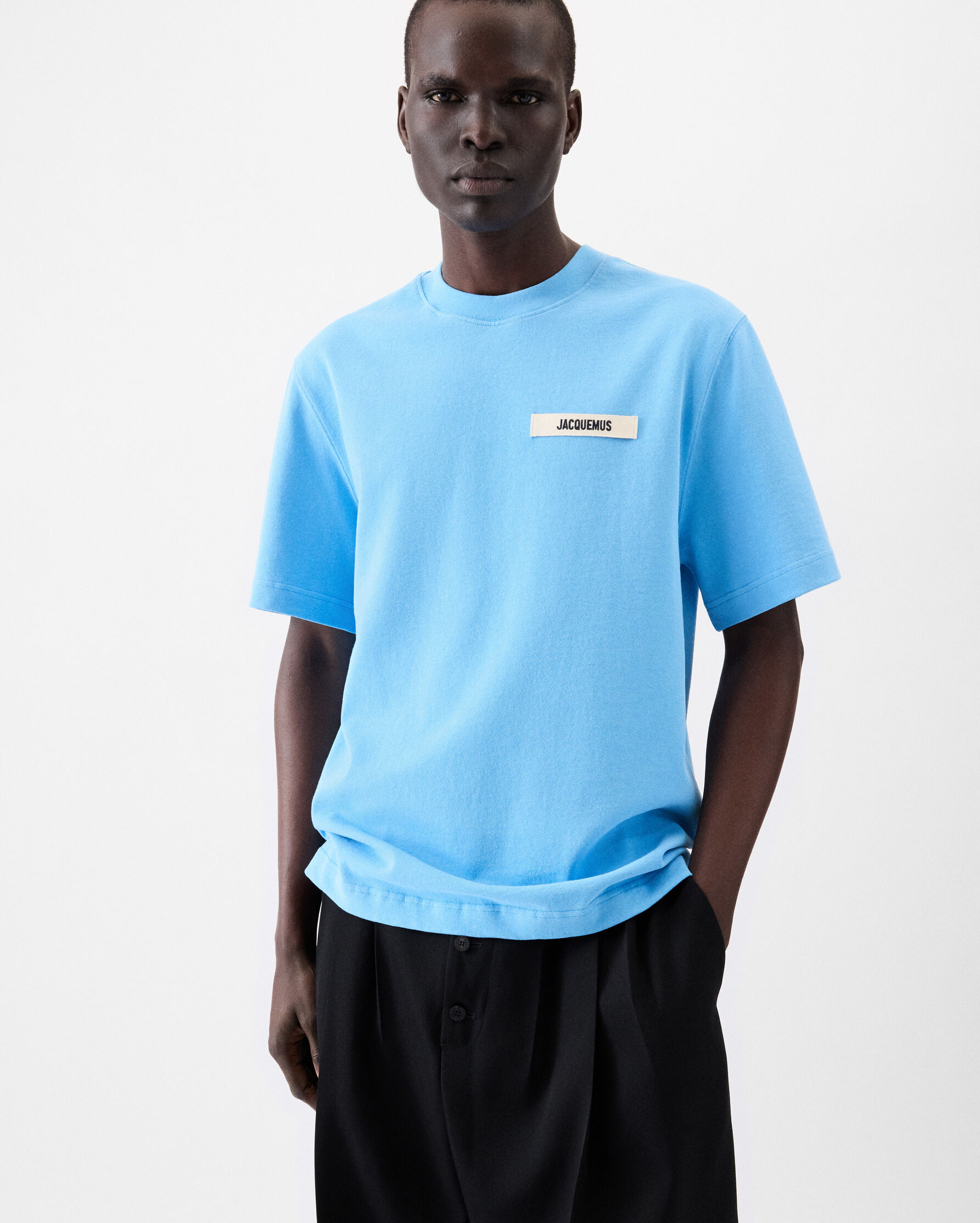 JACQUEMUS ダークブルー Tシャツ S | ヤマダウェブコム