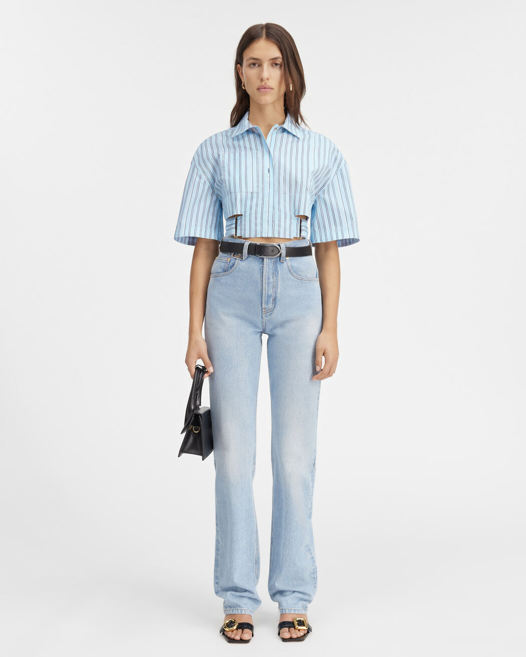 The Bari cropped shirt jacquemus the bari cropped shirt