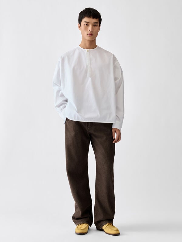 The de-Nîmes Tempo denim pants jacquemus the de n mes tempo denim pants
