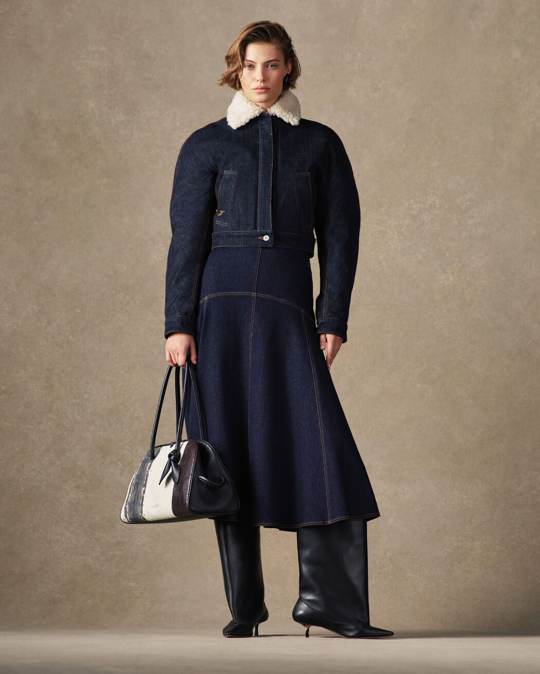 The Triangle de-Nîmes denim skirt jacquemus the triangle de n mes denim skirt