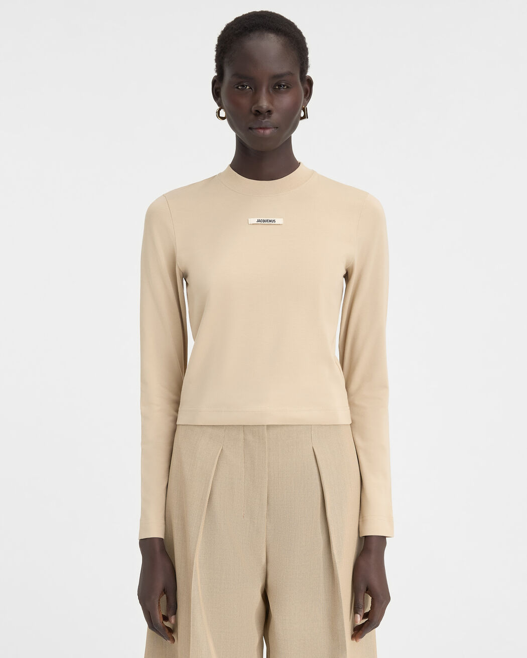 تي شيرت Le T-Shirt Gros Grain Manches Longues jacquemus تي شيرت le t shirt gros grain manches longues