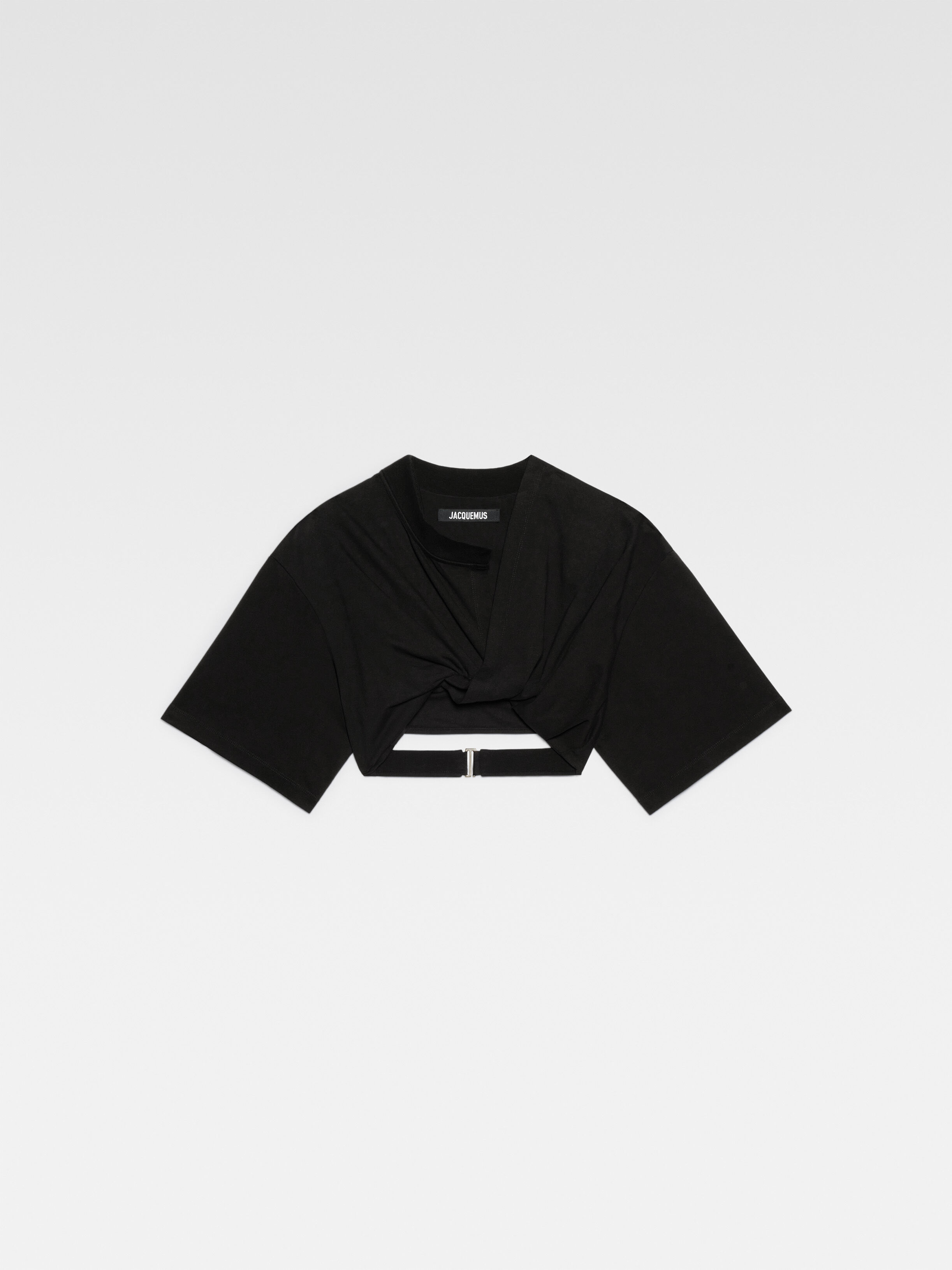 The Bahia cropped t-shirt, Black | JACQUEMUS UAE