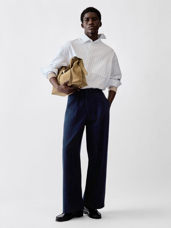 The de-Nîmes Pyjama denim pants jacquemus the de n mes pyjama denim pants