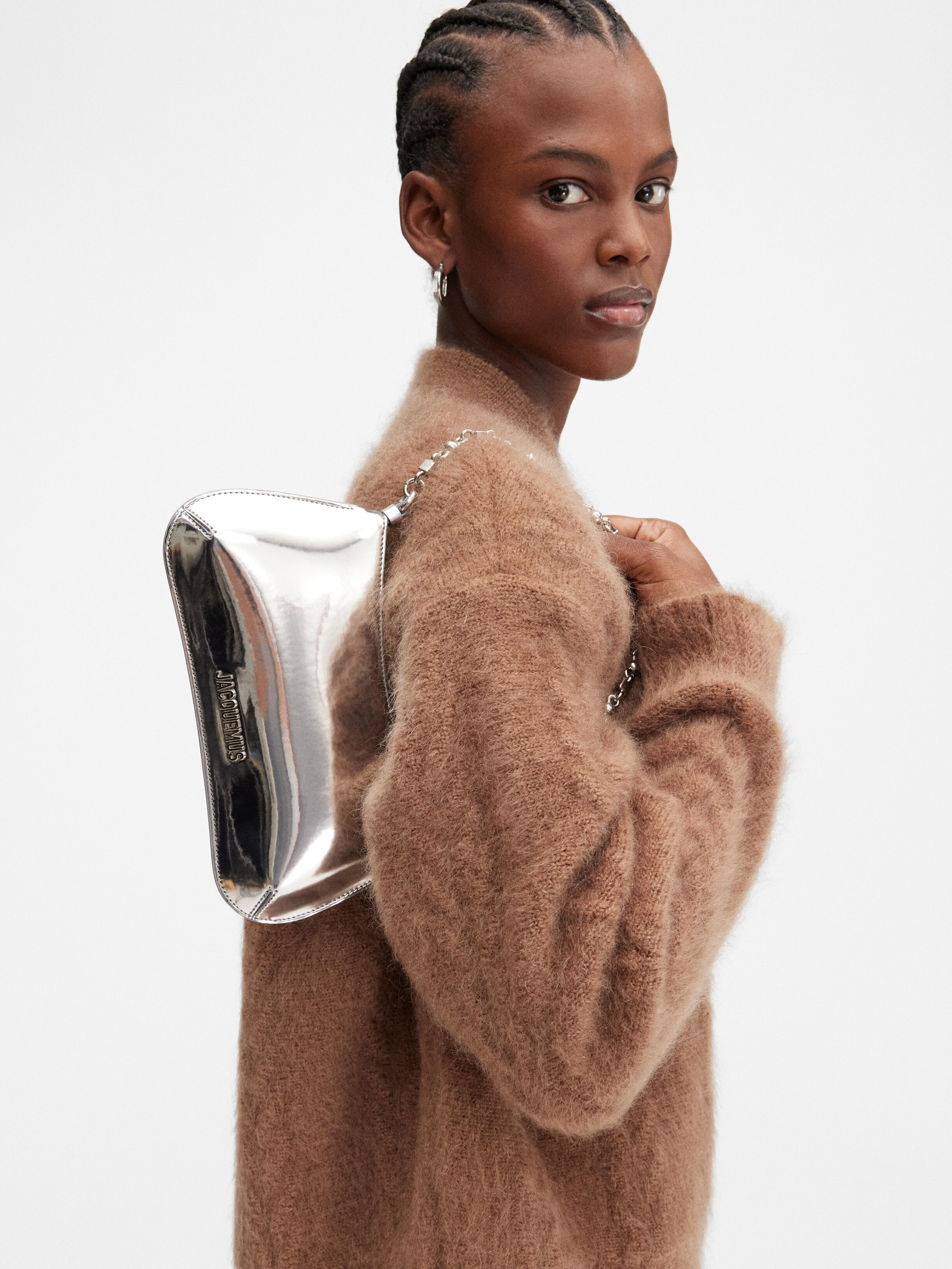 The mini Bisou, Silver | JACQUEMUS UAE