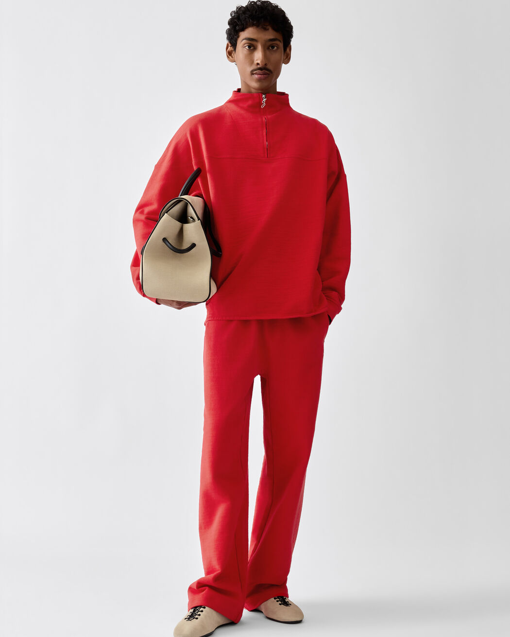 The Rond Carré zipped rollneck sweatshirt jacquemus the rond carr zipped rollneck sweatshirt