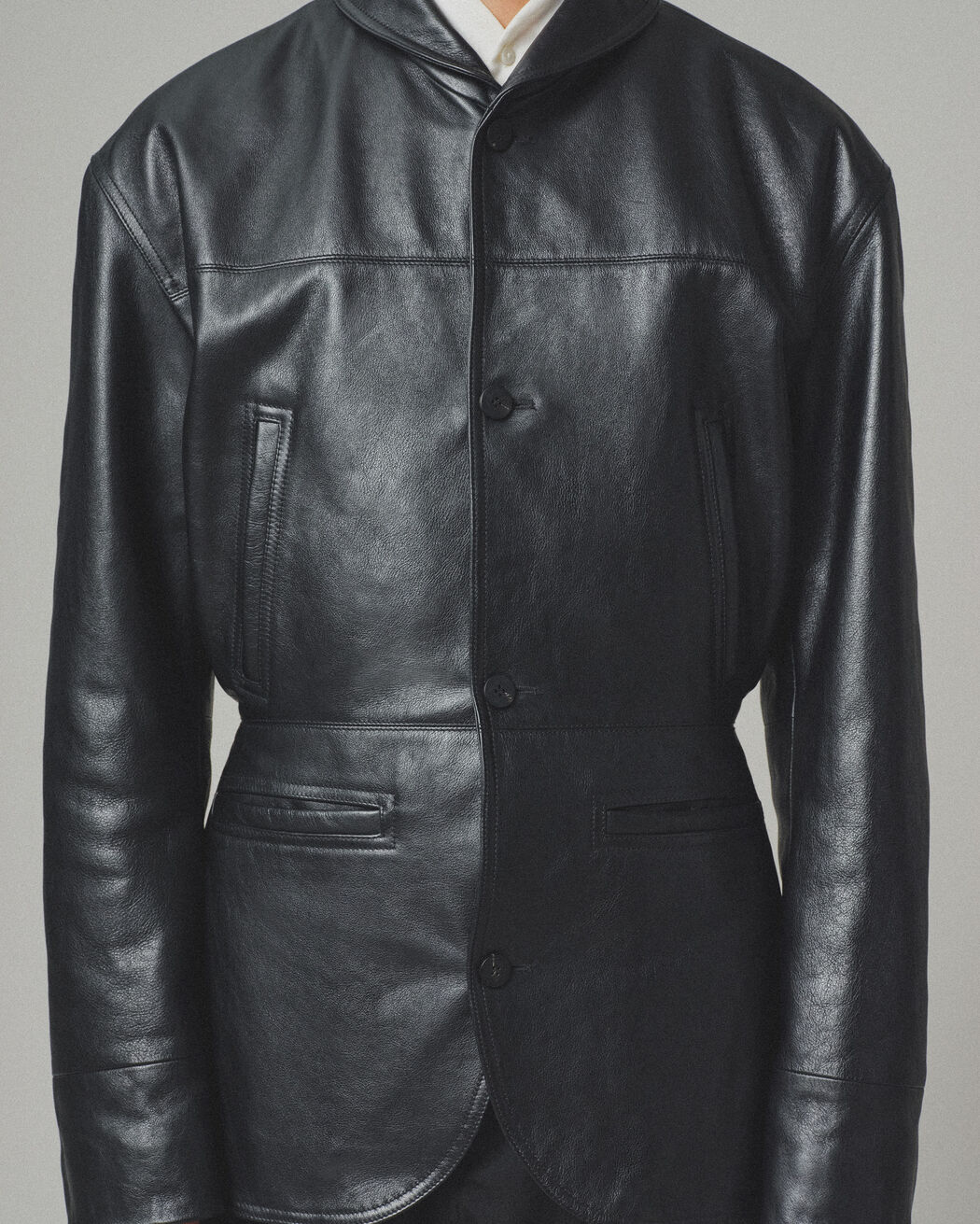 The Gardian Leather Jacket jacquemus the gardian leather jacket