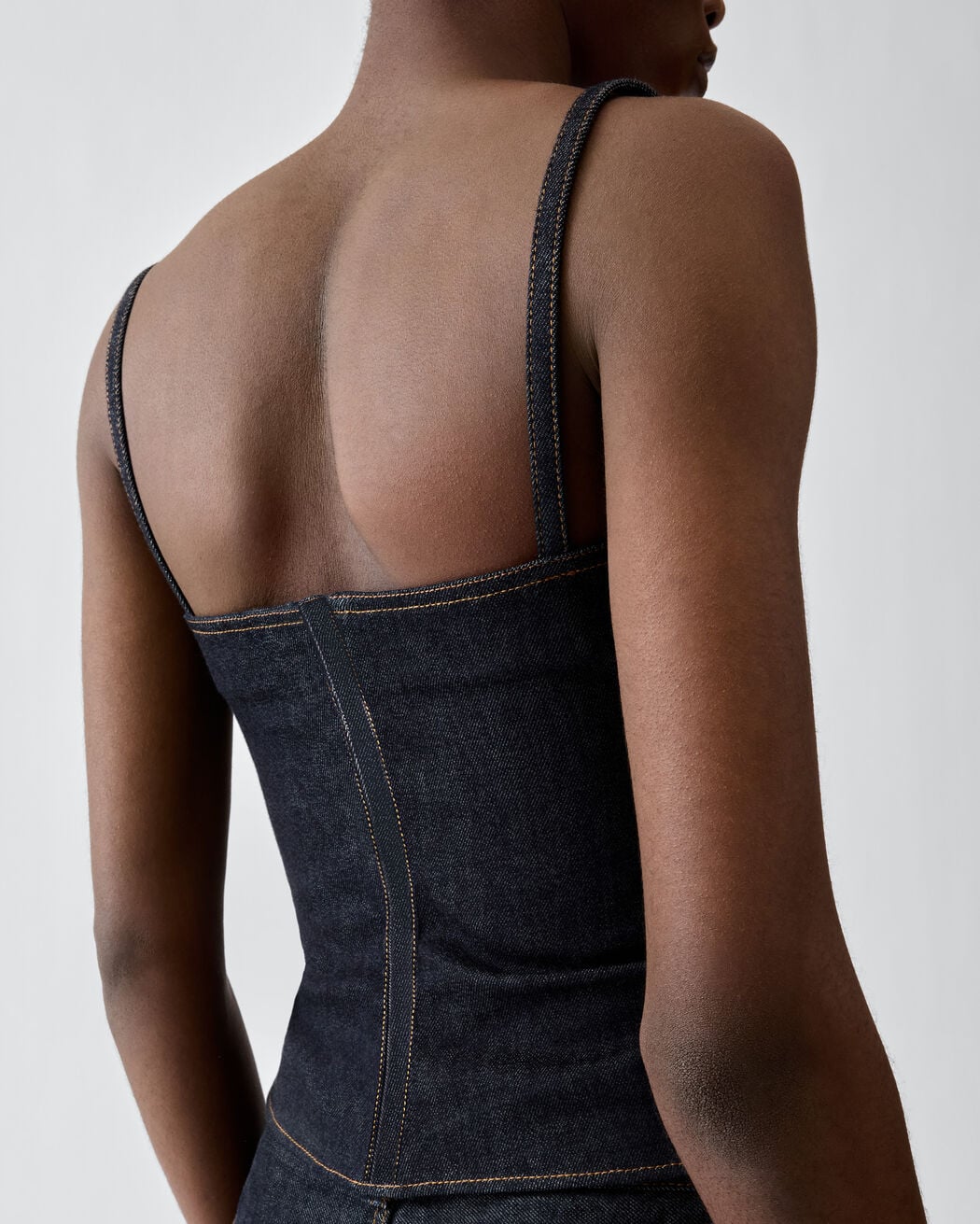 The de-Nîmes Pina denim top jacquemus the de n mes pina denim top