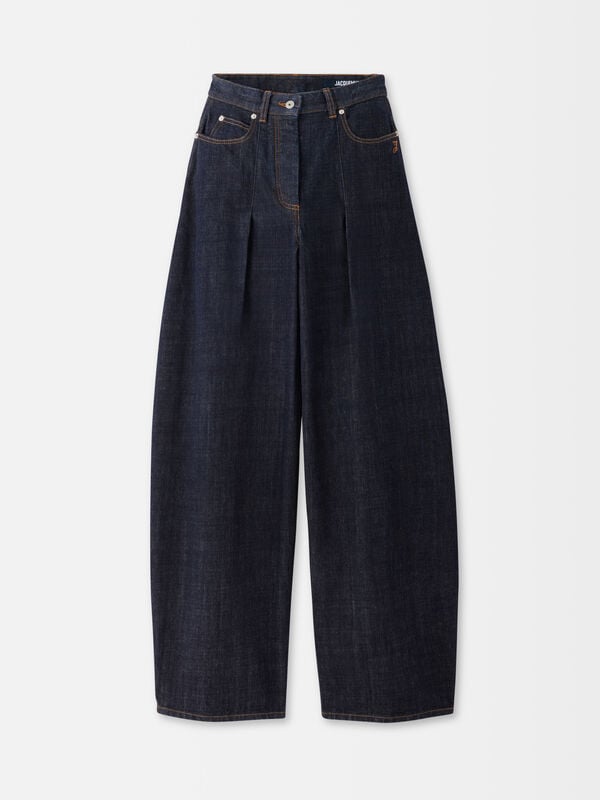 The Ovalo de-Nîmes denim pants jacquemus بنطال the ovalo de n mes denim