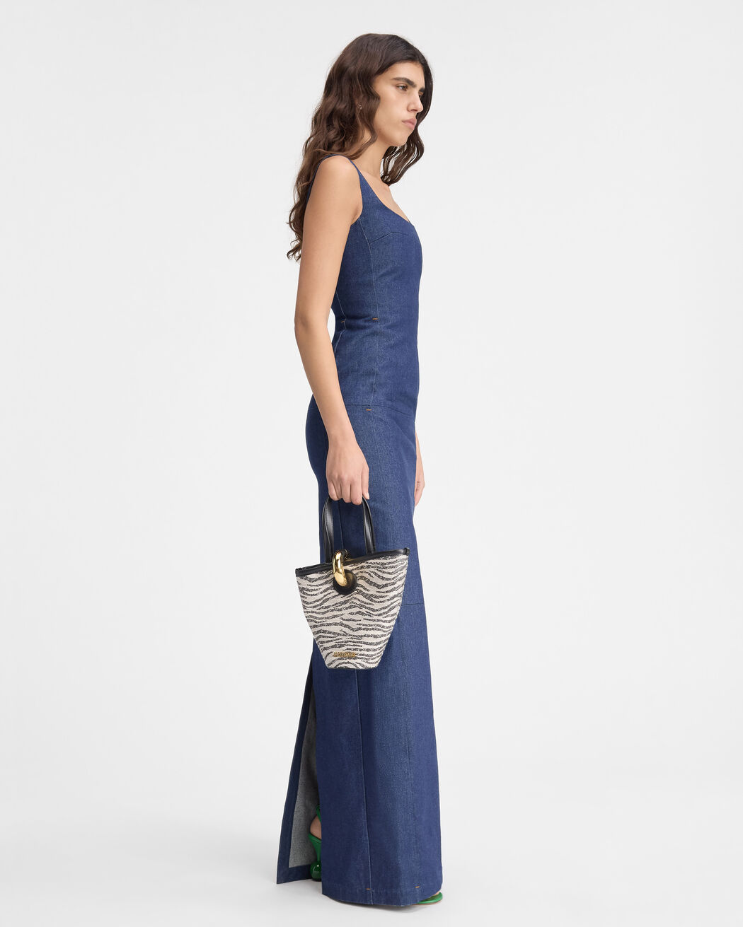 The de-Nîmes Spoglio denim dress jacquemus the de n mes spoglio denim dress