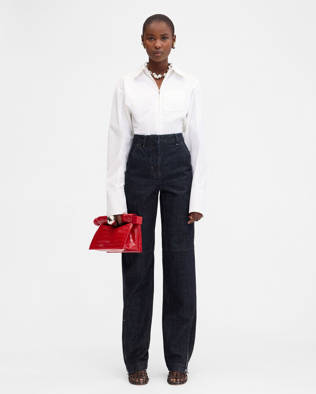 The de-Nîmes denim cargo pants jacquemus the de n mes denim cargo pants