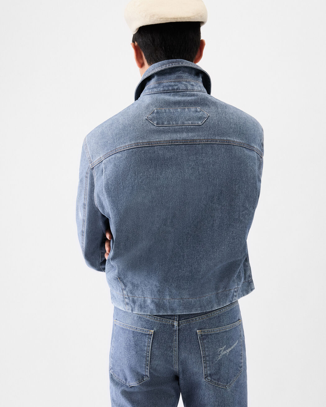 The Canevas de-Nîmes denim jacket jacquemus the canevas de n mes denim jacket