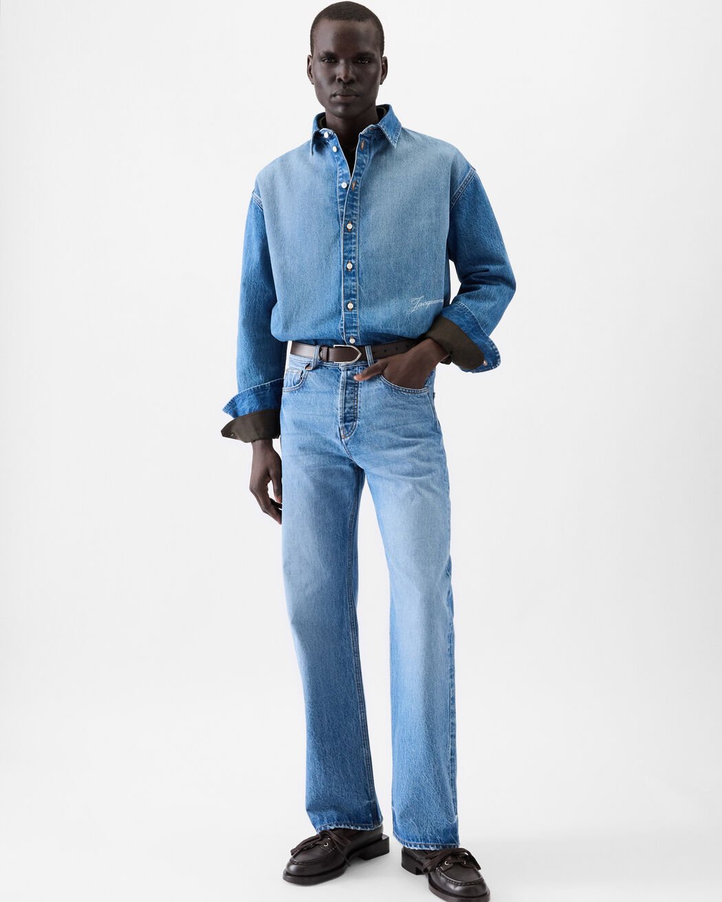 The straight de-Nîmes denim pants jacquemus the straight de n mes denim pants