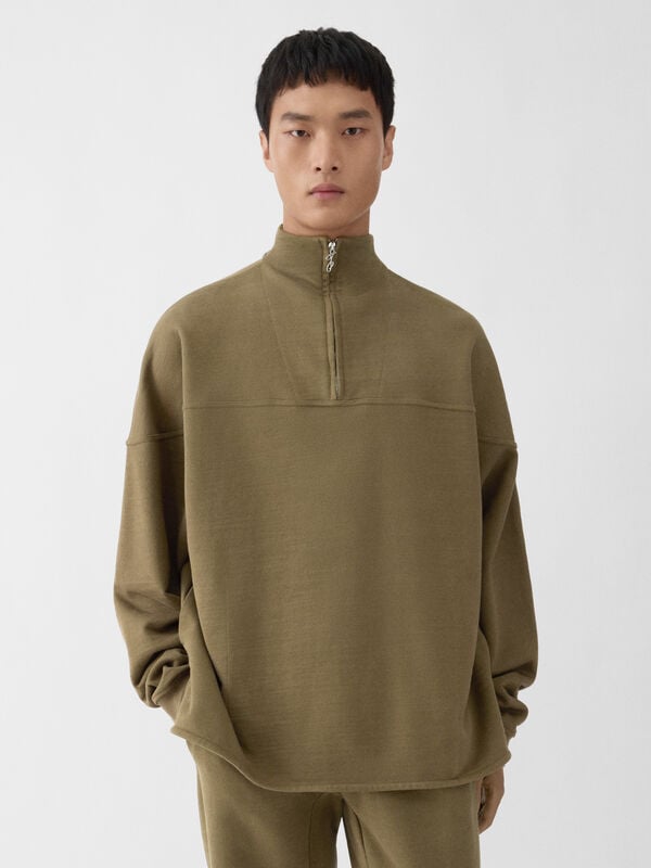 The Rond Carré zipped-rollneck sweatshirt jacquemus the rond carr zipped rollneck sweatshirt