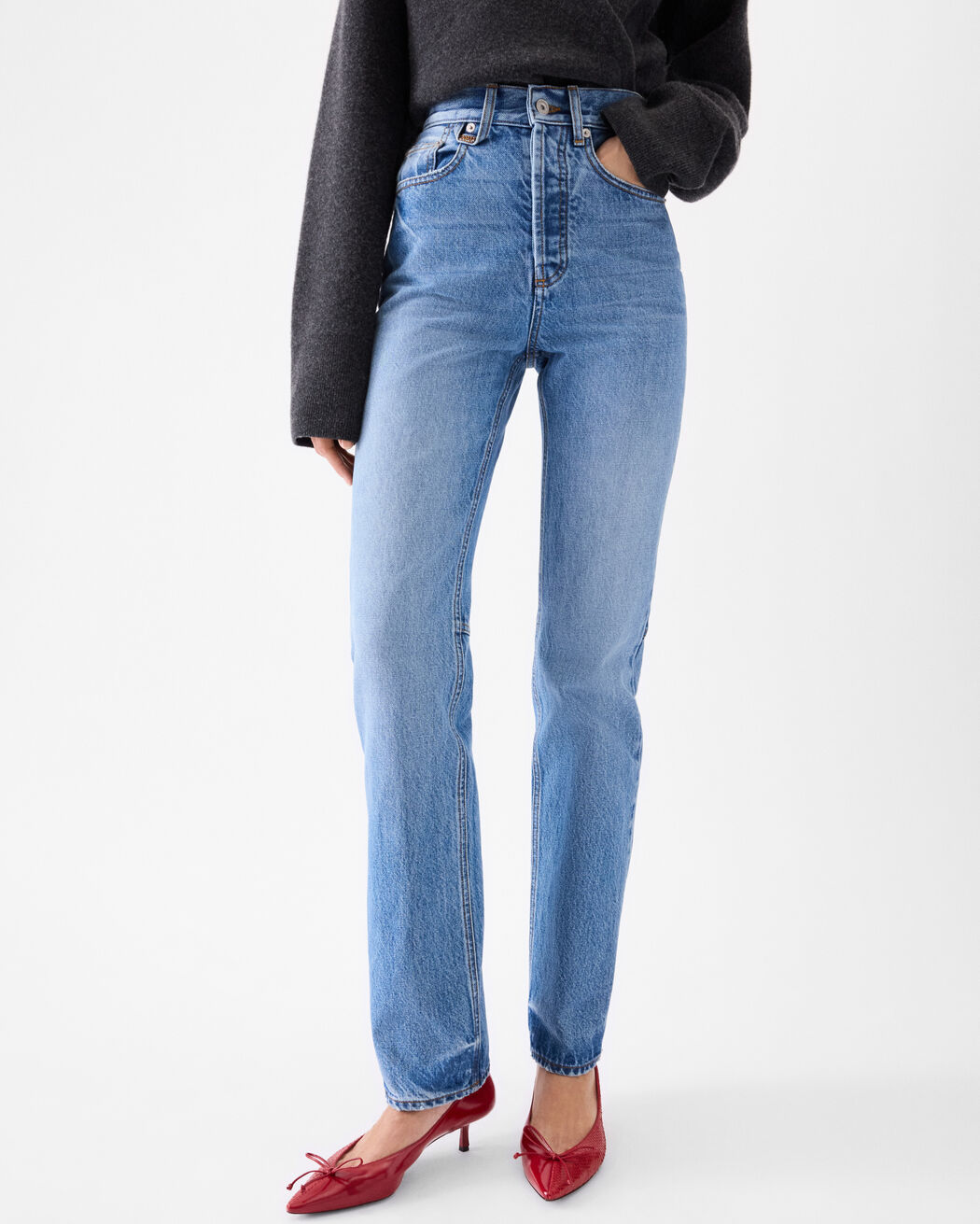 The straight de-Nîmes denim pants jacquemus the straight de n mes denim pants