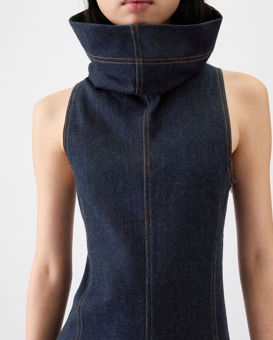 The Triangle de-Nîmes denim dress jacquemus the triangle de n mes denim dress