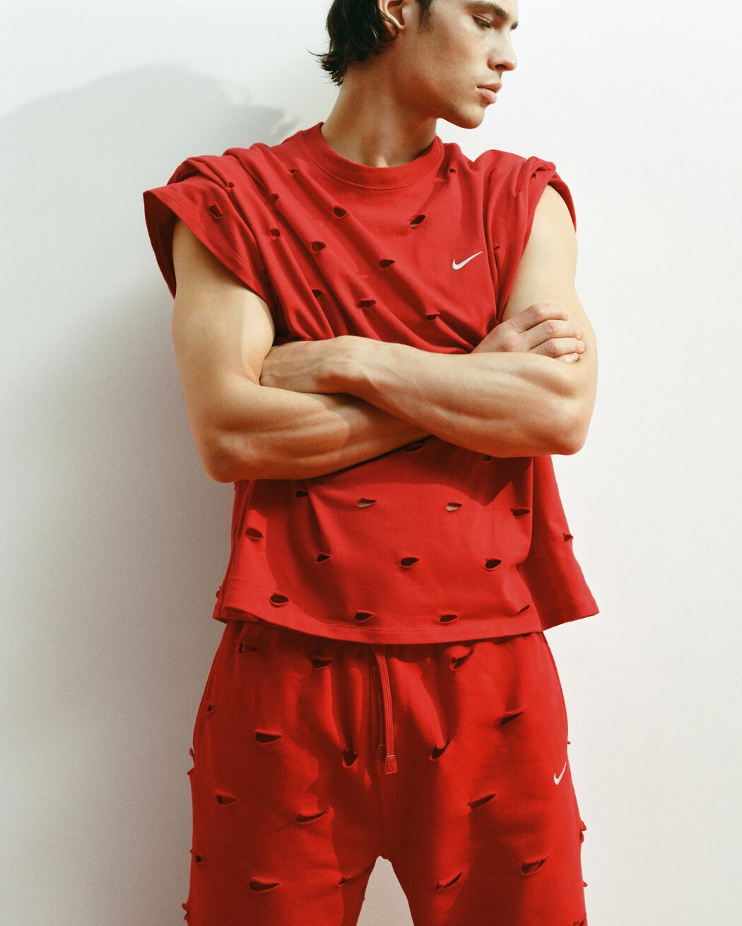 The Swoosh JACQUEMUS+NIKE track pants the swoosh jacquemus nike track pants