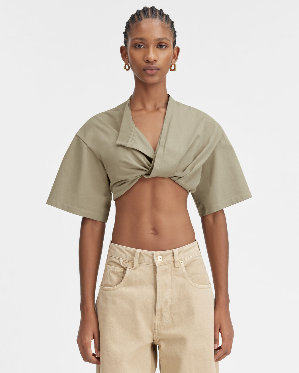 The Bahia cropped t-shirt jacquemus the bahia cropped t shirt