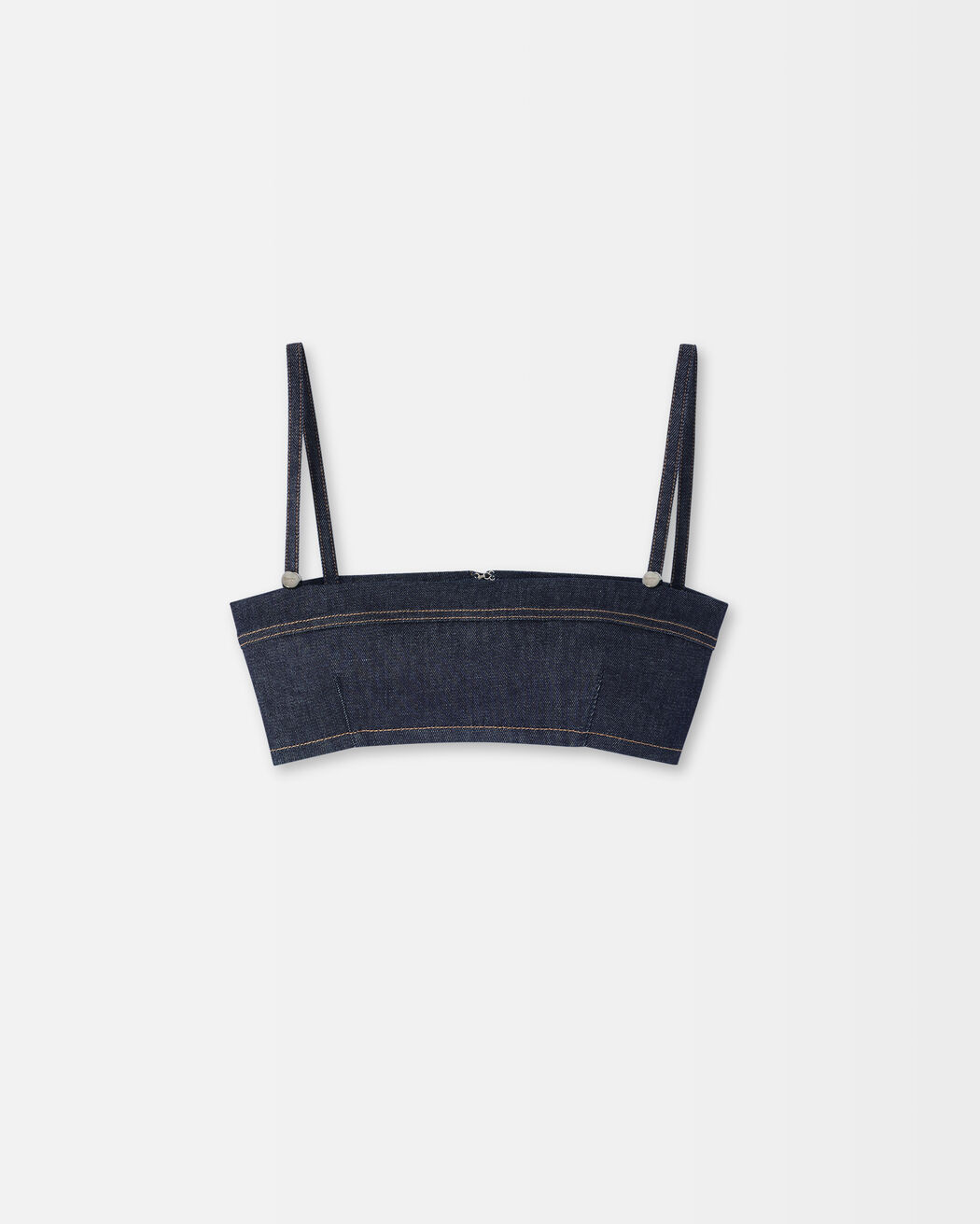The Bisou de-Nîmes denim bandeau top jacquemus the bisou de n mes denim bandeau top