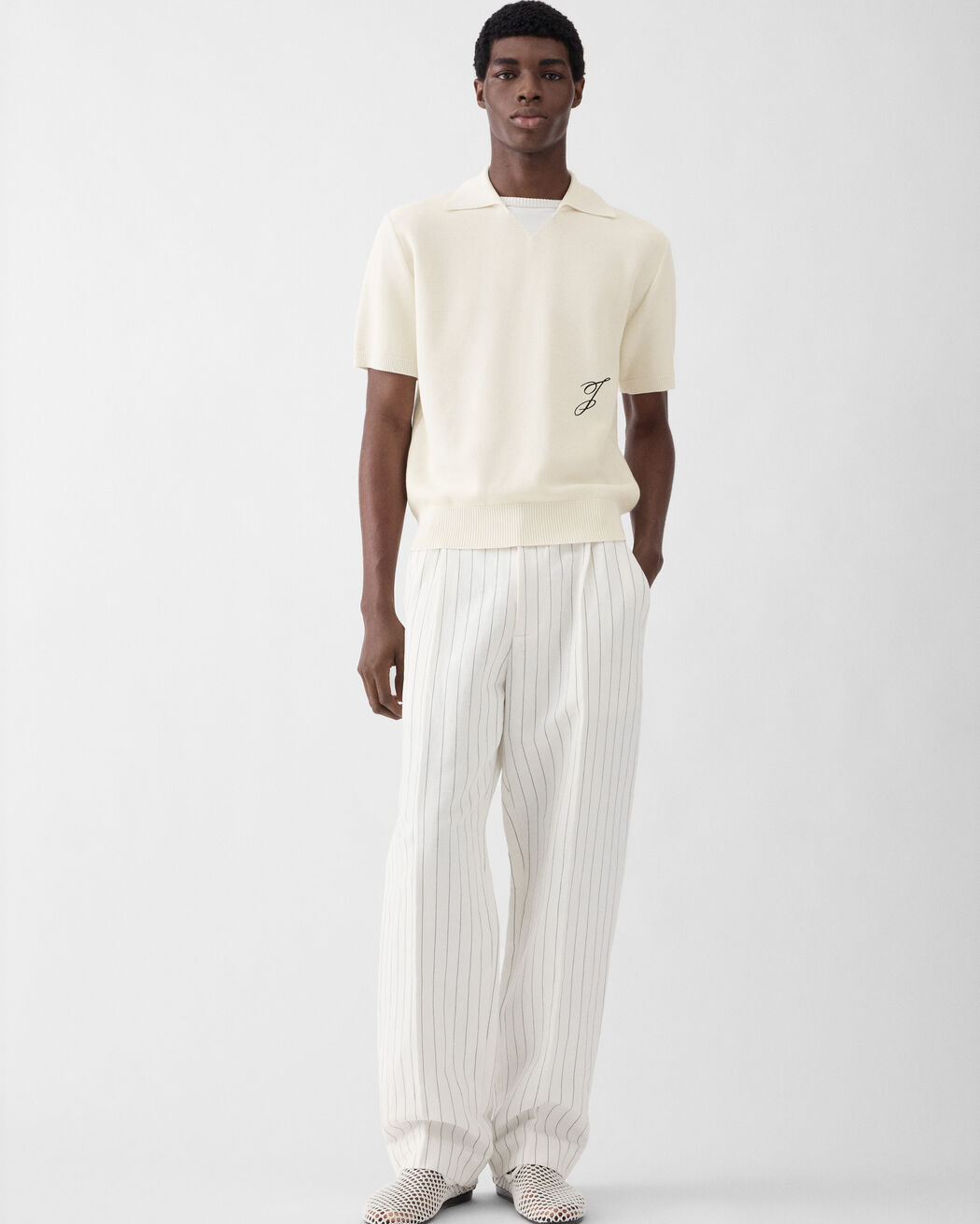The J knit polo jacquemus the j knit polo