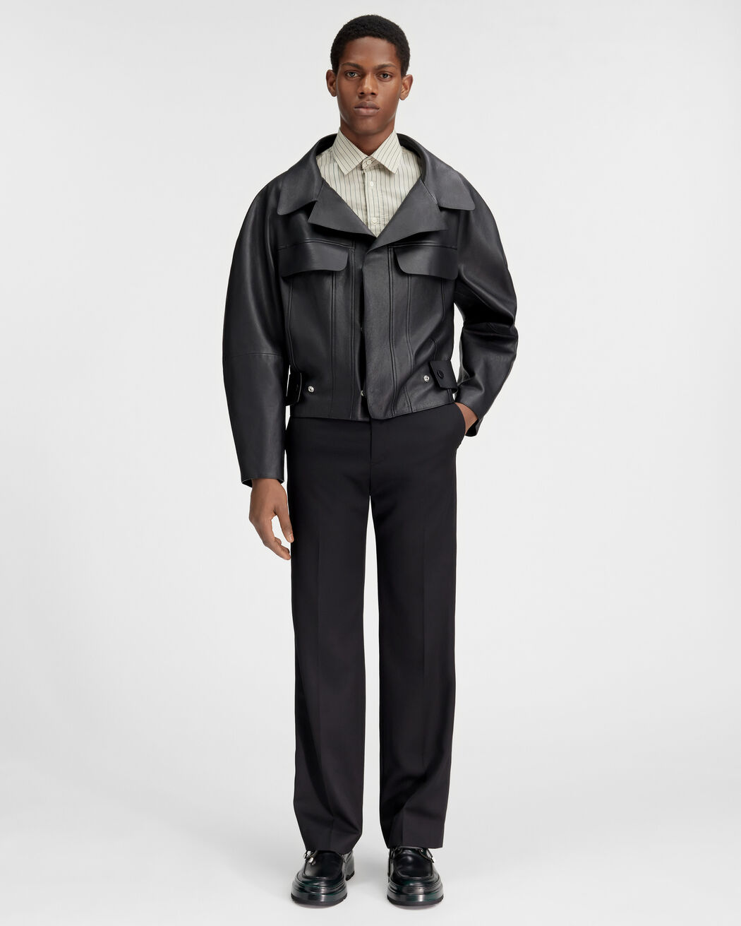 The Pilota leather jacket jacquemus the pilota leather jacket