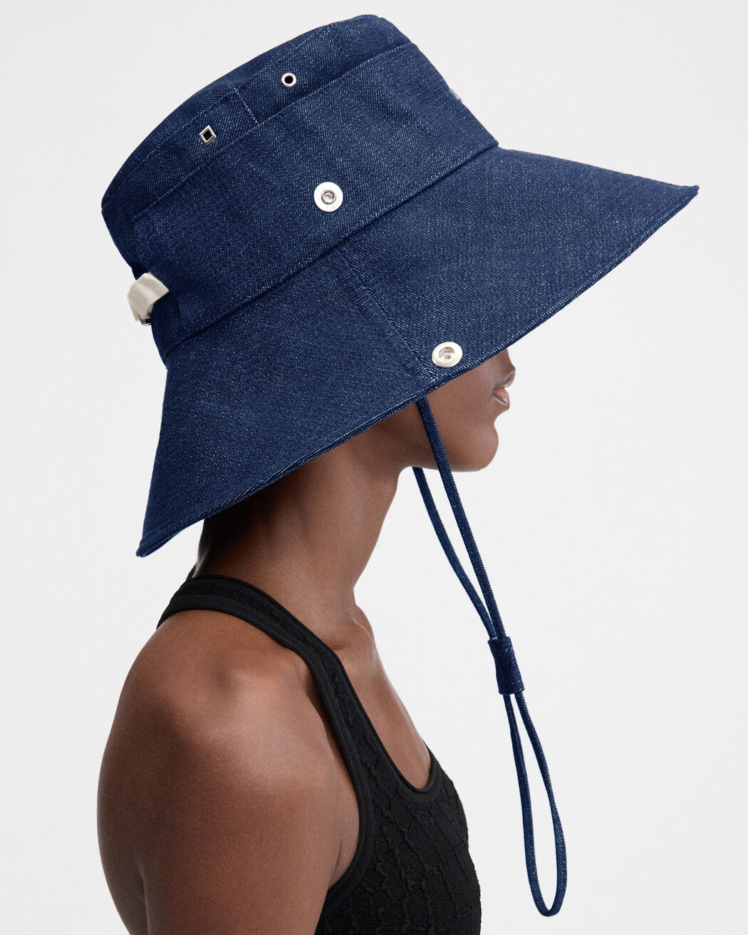 The de-Nîmes denim bucket hat jacquemus the de n mes denim bucket hat