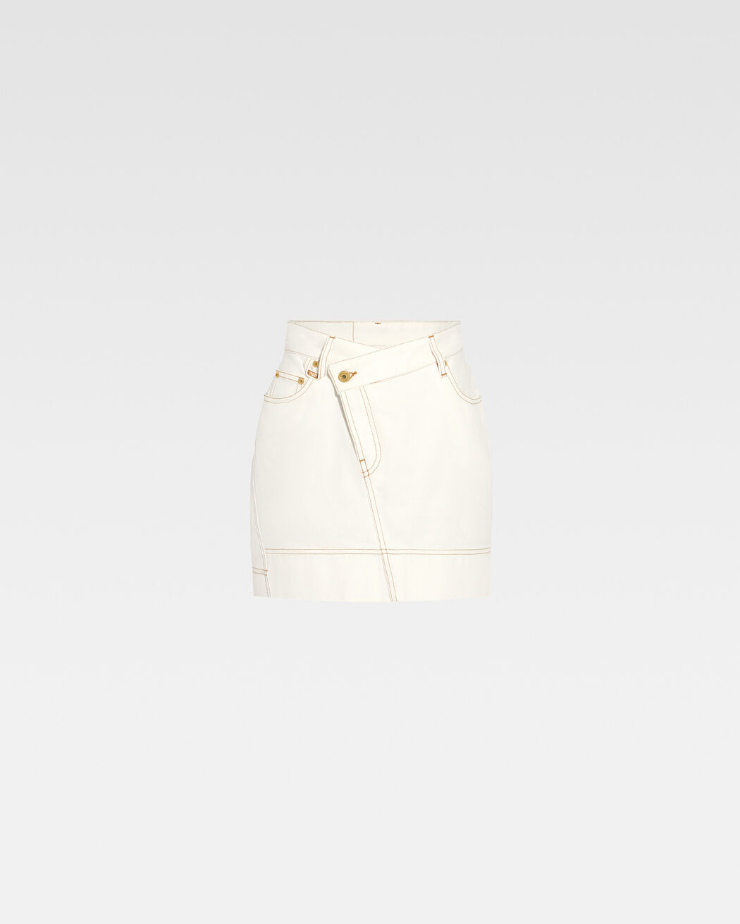 The de-Nîmes denim mini skirt jacquemus the de n mes denim mini skirt