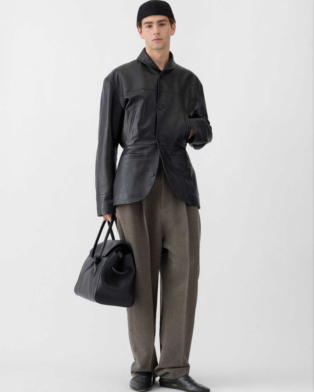 The Gardian Leather Jacket jacquemus the gardian leather jacket